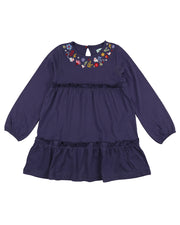 Lilly & Sid Flower Neck Tiered Dress