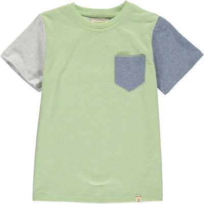 Lime Color Block Tee