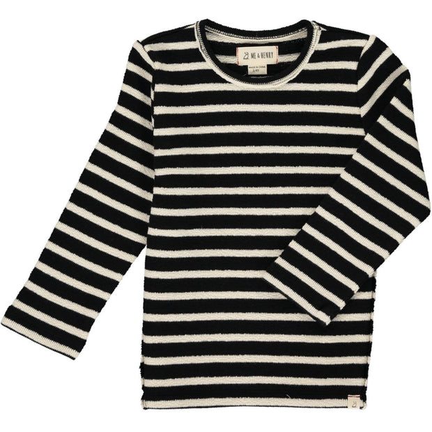ME & HENRY Black/Cream Stripe Sweater