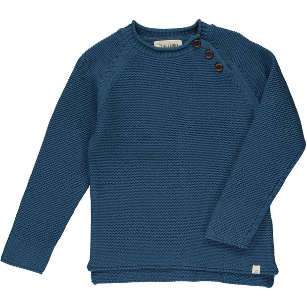 ME & HENRY Blue Cotton Sweater