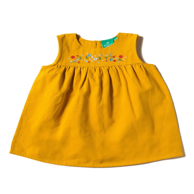 Sunflower & Bees Embroidered Dress